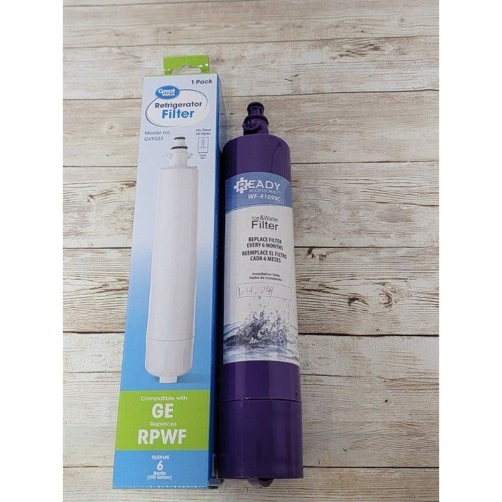 2 New Open Box‎ Replacement Water Filters for GE Freezer Drawer Type RFWF